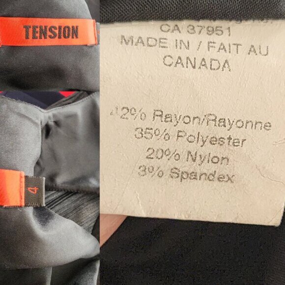 Tension Navy Stripe Colorblock Stretch Knit Midi Sheath Dress - Picture 4 of 4